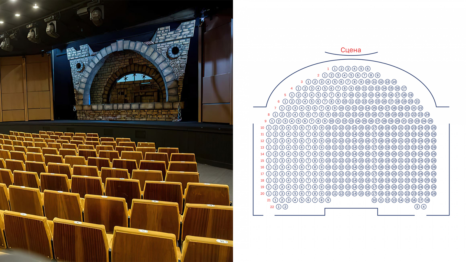 Театр кукол образцова схема зала