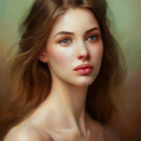 beautiful woman watercolour portrait