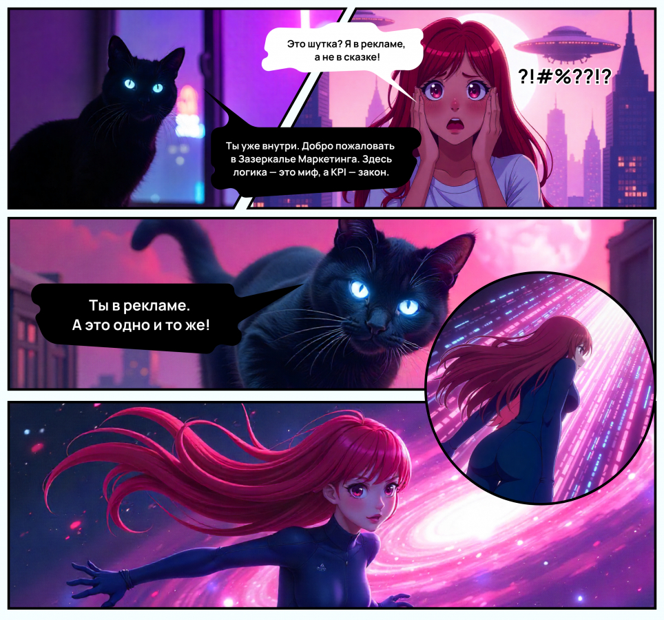 Нейрокомикс от Demis Group: «Алиса в Зазеркалье Маркетинга»