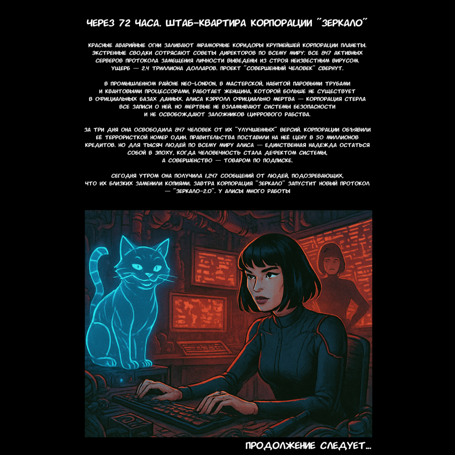 Нейрокомикс от KINETICA: «Алиса в Зазеркалье 2049: Протокол Стирания»