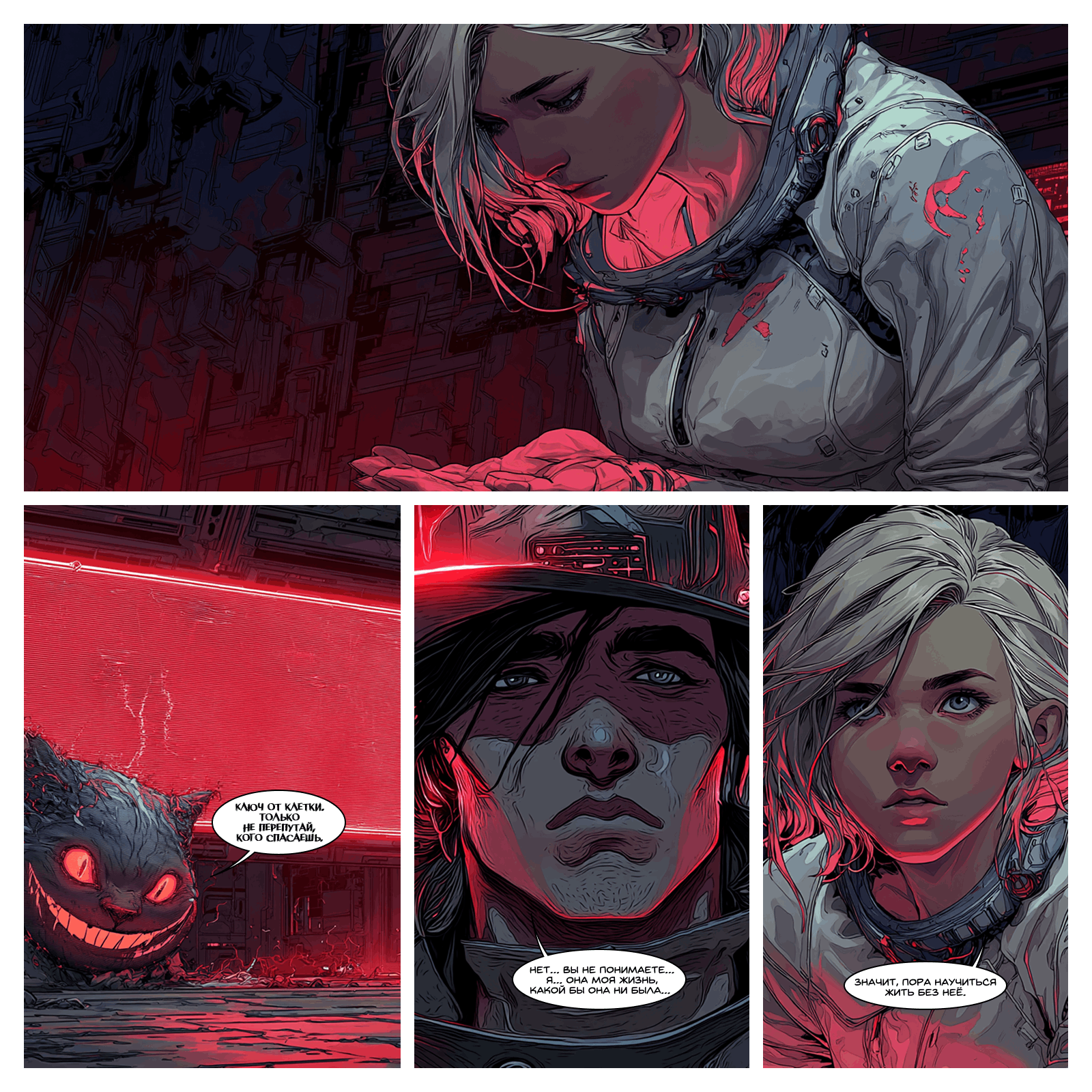 Нейрокомикс от Narrators: «Алиса и Красная Королева»