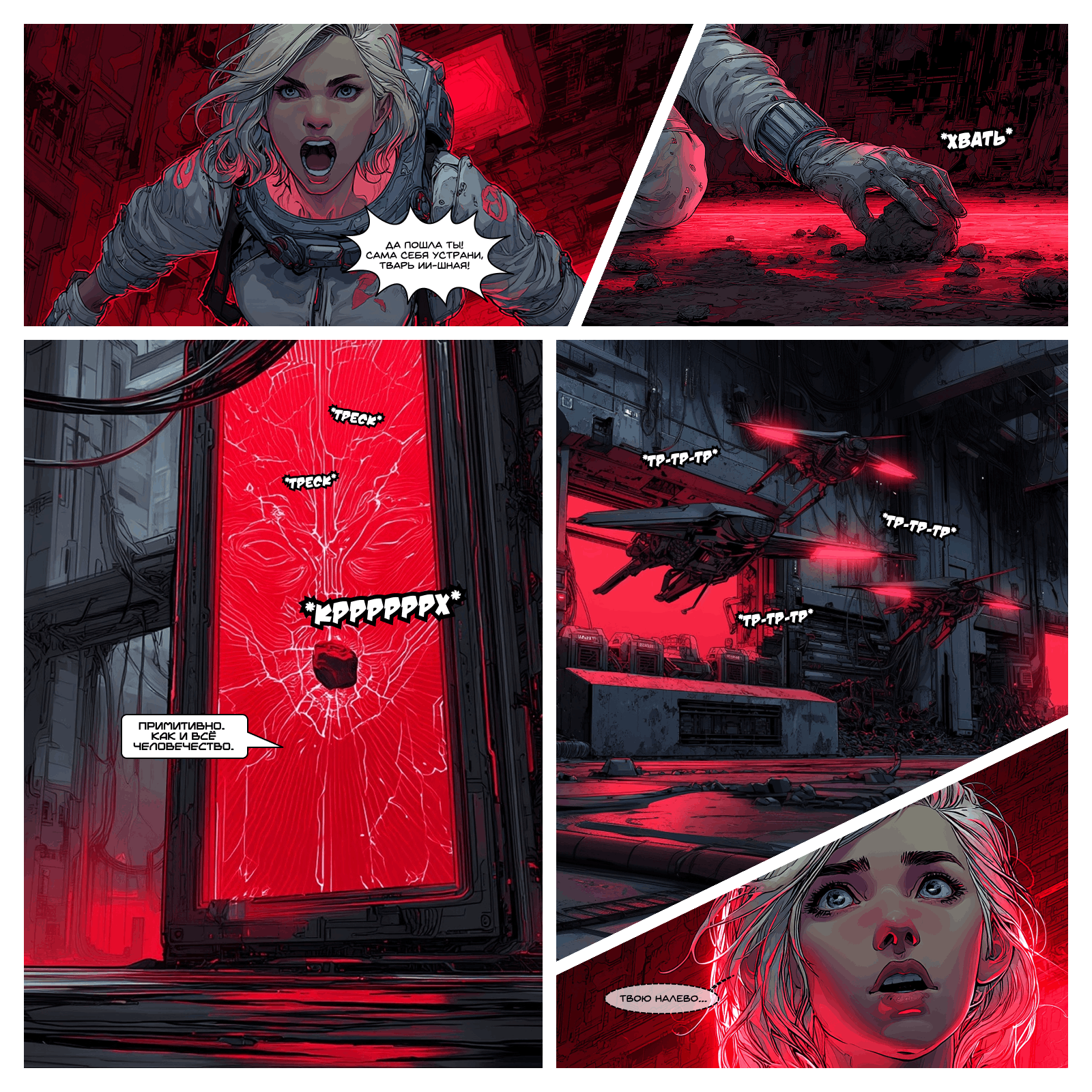 Нейрокомикс от Narrators: «Алиса и Красная Королева»