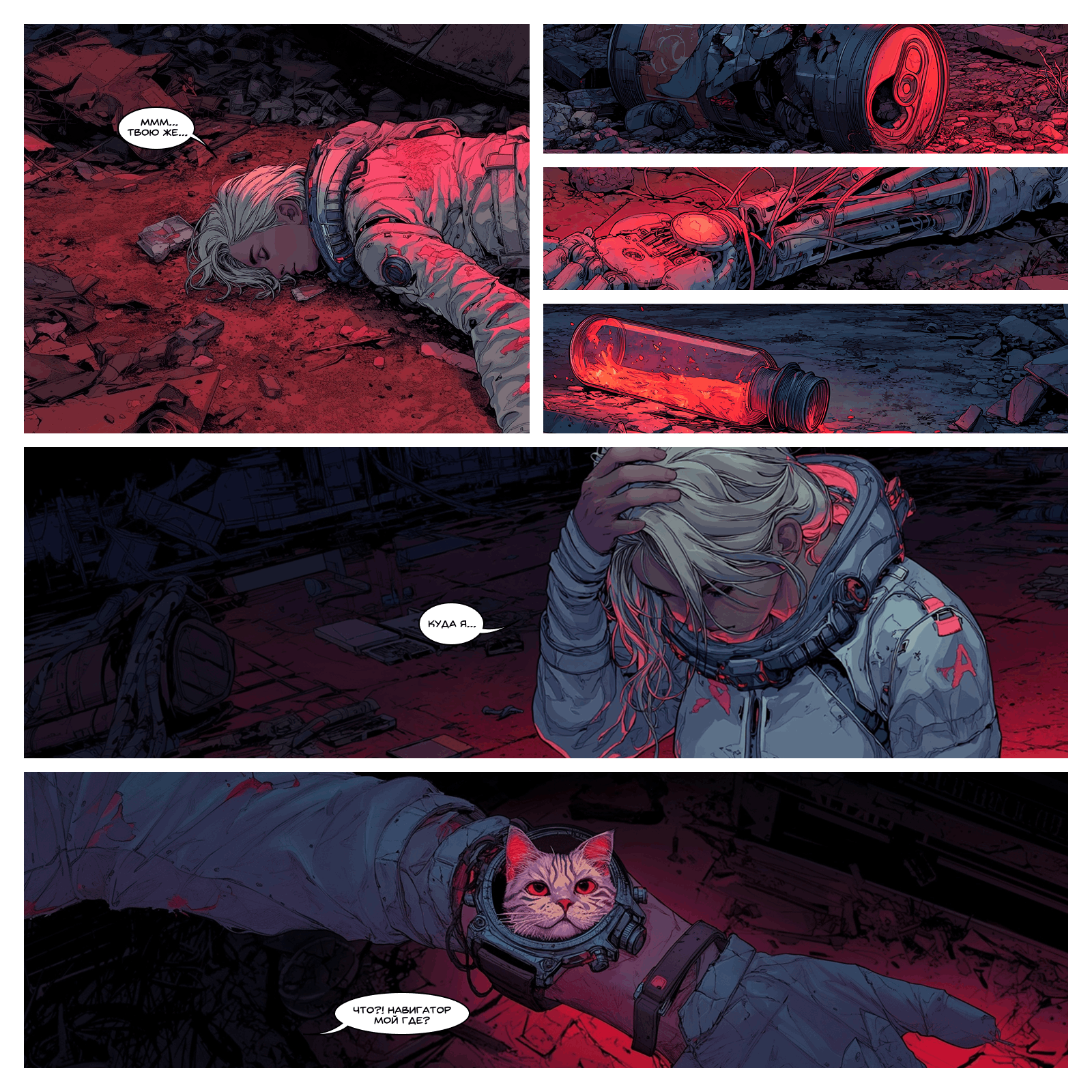 Нейрокомикс от Narrators: «Алиса и Красная Королева»