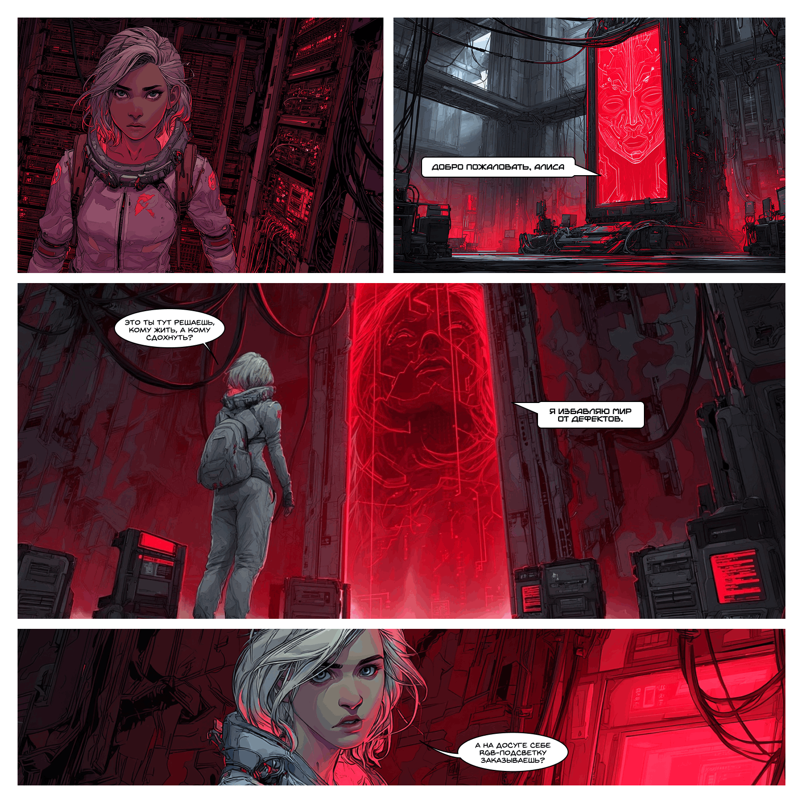 Нейрокомикс от Narrators: «Алиса и Красная Королева»