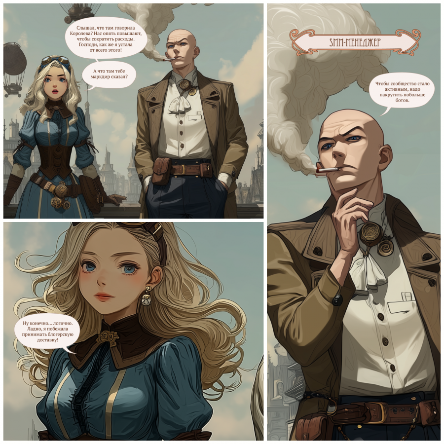 Нейрокомикс от Migel Agency: «Алиса в Зазеркалье 2049: Рабочий день»