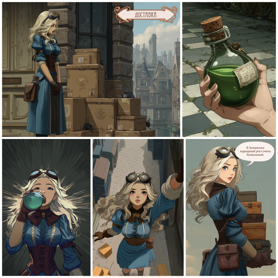 Нейрокомикс от Migel Agency: «Алиса в Зазеркалье 2049: Рабочий день»