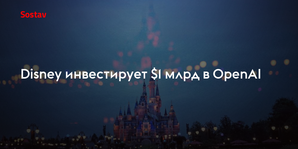 Disney инвестирует $1 млрд в OpenAI