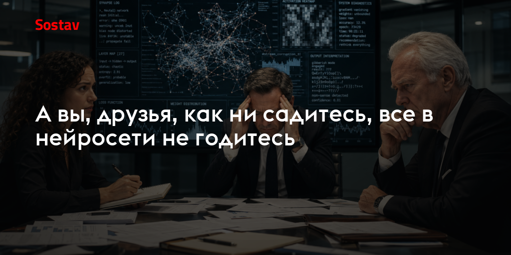А вы, друзья, как ни садитесь, все в нейросети не годитесь