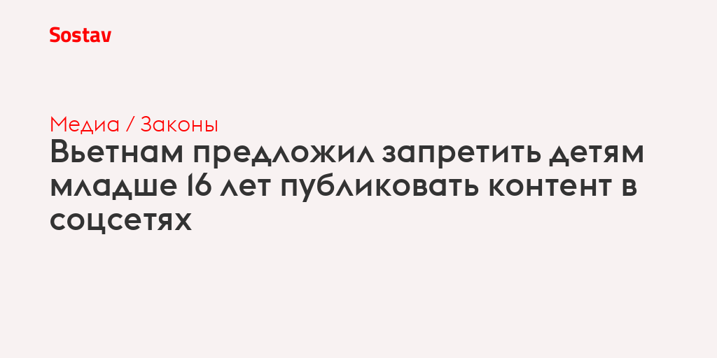 Вьетнам предложил запретить детям младше 16 лет публиковать контент в соцсетях