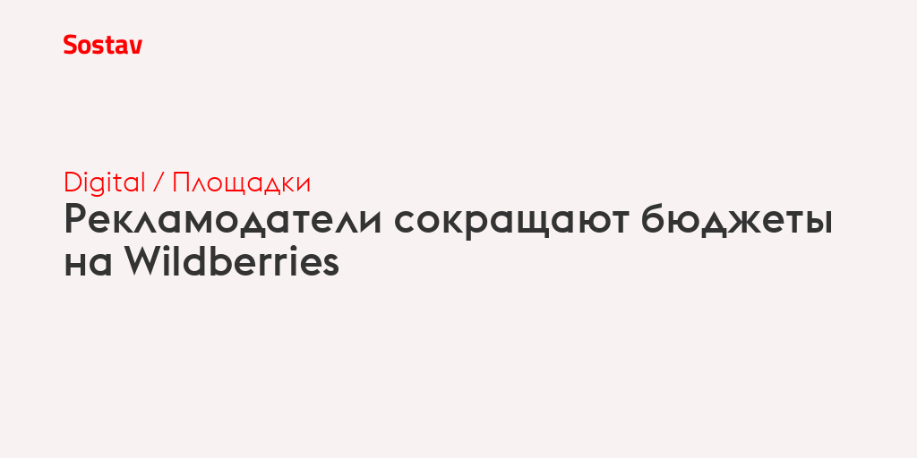 Рекламодатели временно сокращают бюджеты на Wildberries