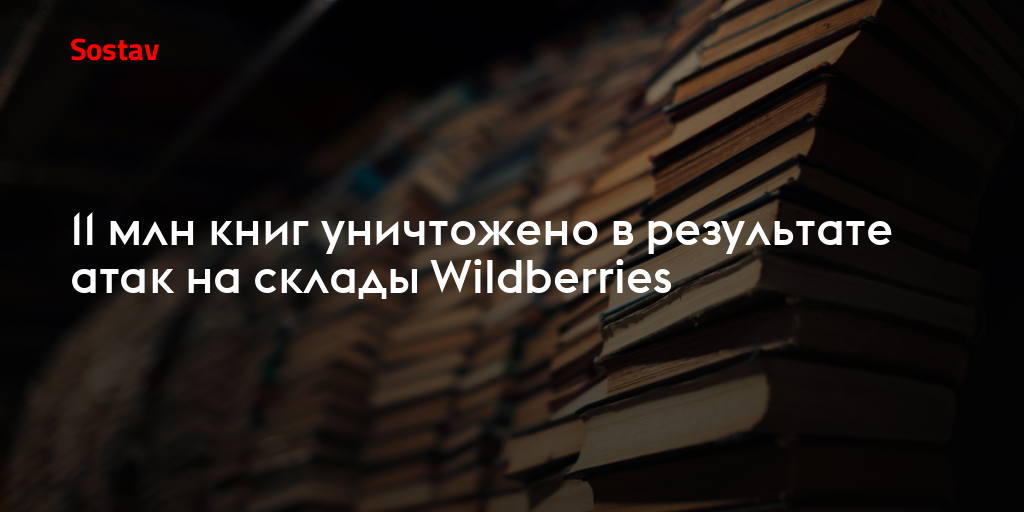 11 млн книг уничтожено в результате атак на склады Wildberries