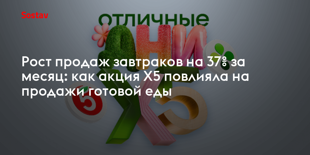 Рост продаж завтраков на 37% за месяц: как акция X5 повлияла на продажи готовой еды