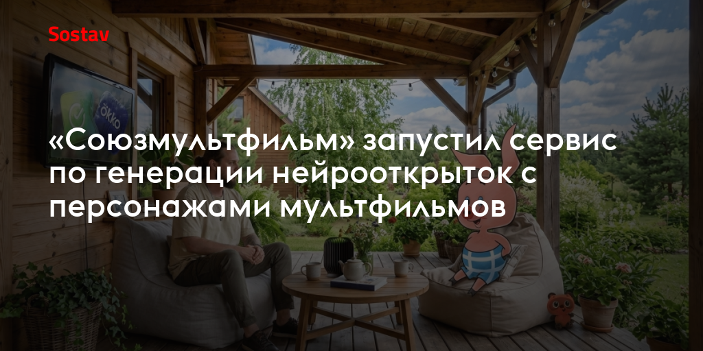 «Союзмультфильм» запустил сервис по генерации нейрооткрыток с персонажами мультфильмов