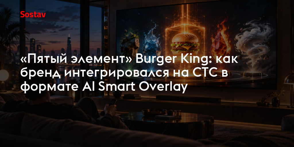 «Пятый элемент» Burger King: как бренд интегрировался на СТС в формате AI Smart Overlay